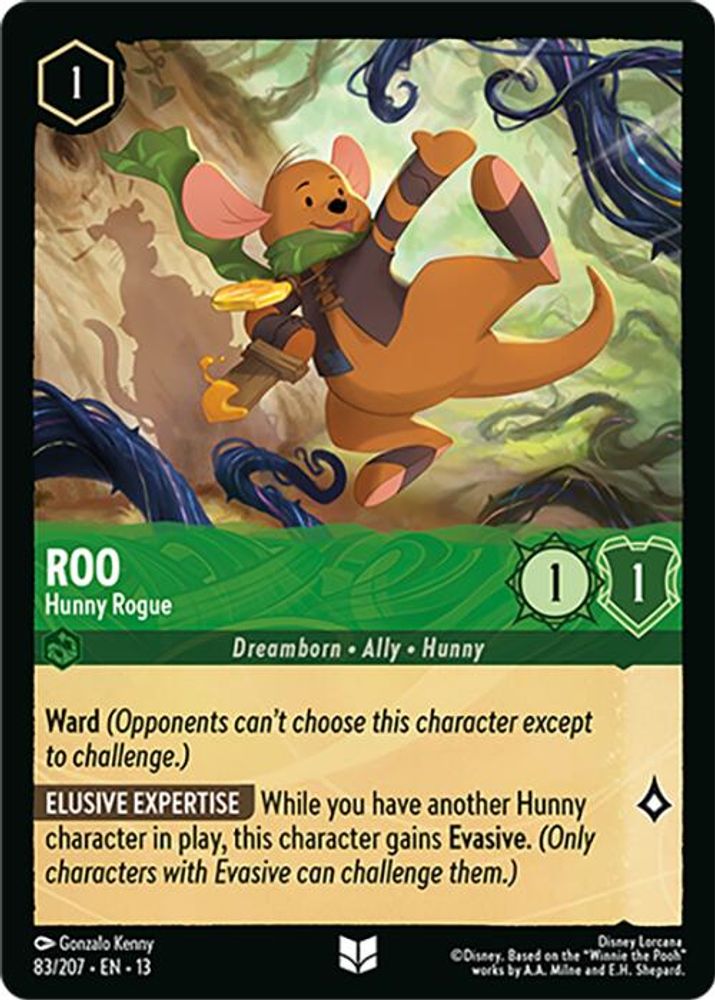 Roo - Hunny Rogue 83/204 Uncommon Attack of the Vine! Lorcana Near Mint
