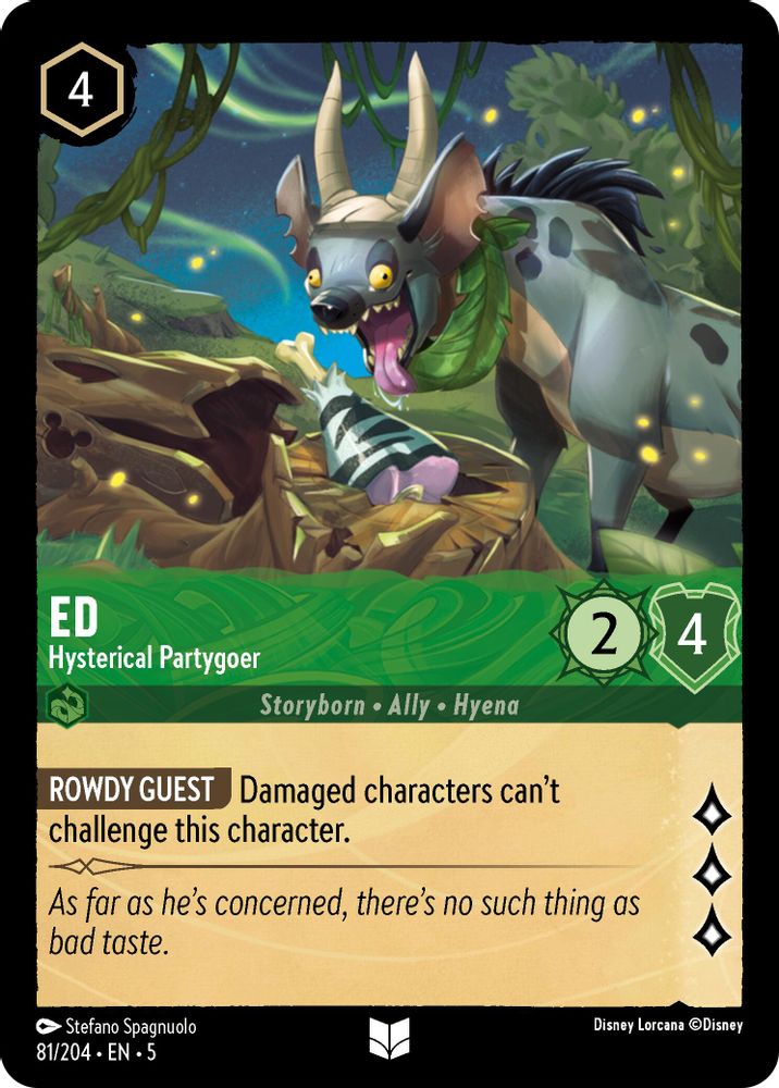 Ed - Hysterical Partygoer 81/204 Uncommon Shimmering Skies Lorcana Near Mint