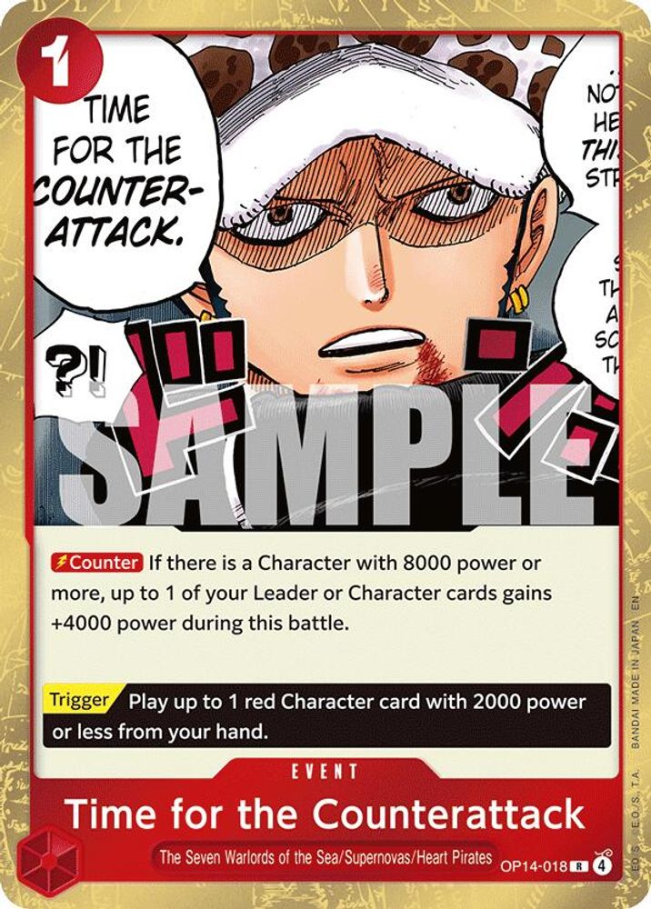Time for the Counterattack OP14-018 Rare The Azure Sea's Seven One Piece Foil NM