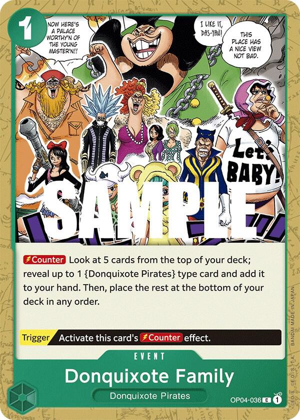 Donquixote Family OP04-036 Common Kingdoms of Intrigue One Piece Near Mint