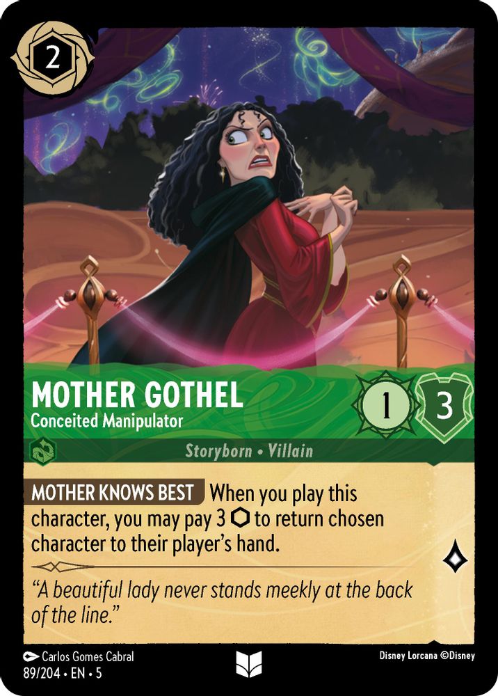 Mother Gothel - Conceited Manipulator 89/204 Shimmering Skies Lorcana NM