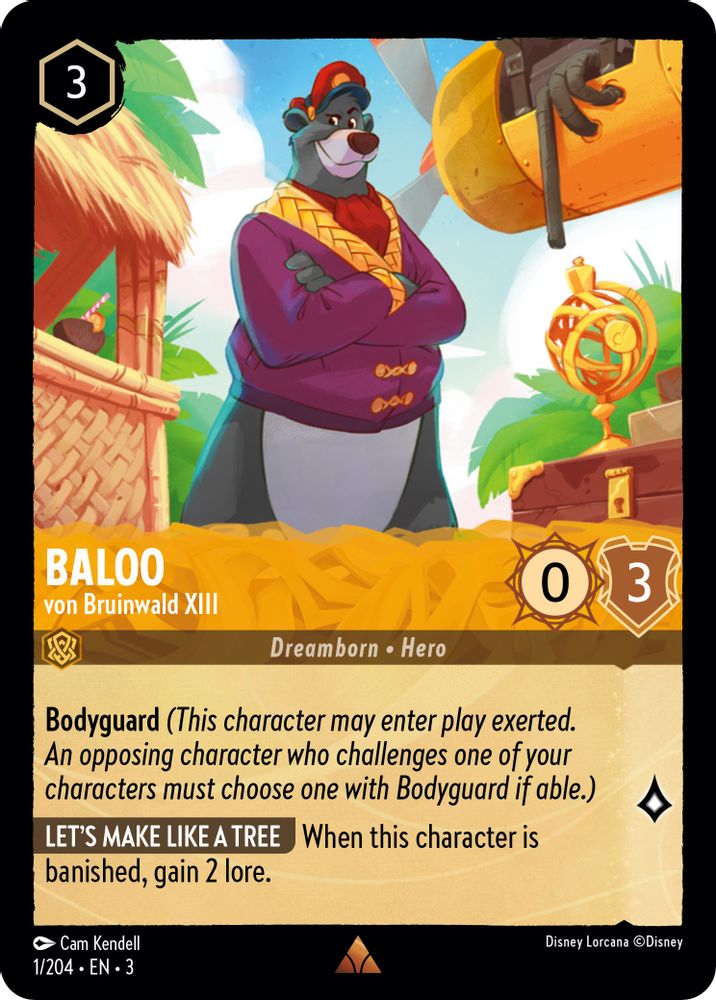 Baloo - von Bruinwald XIII 1/204 Rare Into the Inklands Lorcana Near Mint
