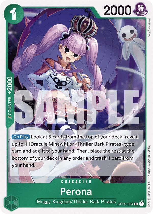 Perona OP09-034 Rare Emperors in the New World One Piece Foil Near Mint