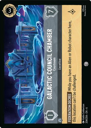 Galactic Council Chamber - Courtroom 204/204 Common Azurite Sea Lorcana NM