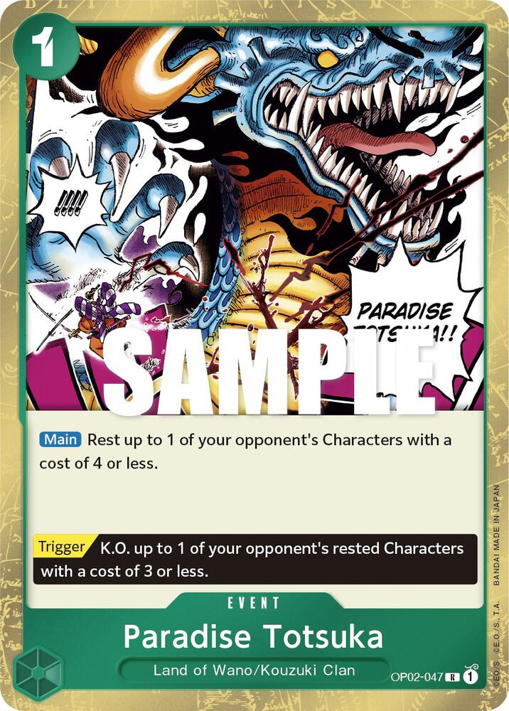 Paradise Totsuka OP02-047 Rare Paramount War One Piece Foil Near Mint