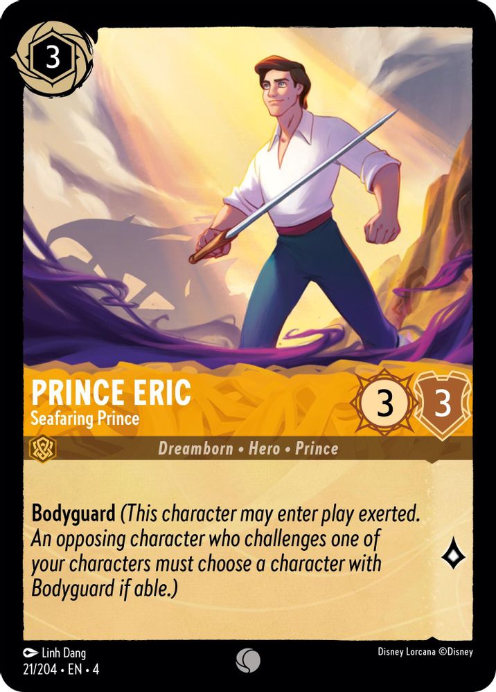 Prince Eric - Seafaring Prince 21/204 Common Ursula's Return Lorcana Near Mint