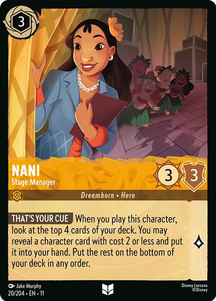Nani - Stage Manager 20/204 Uncommon Winterspell Lorcana Near Mint