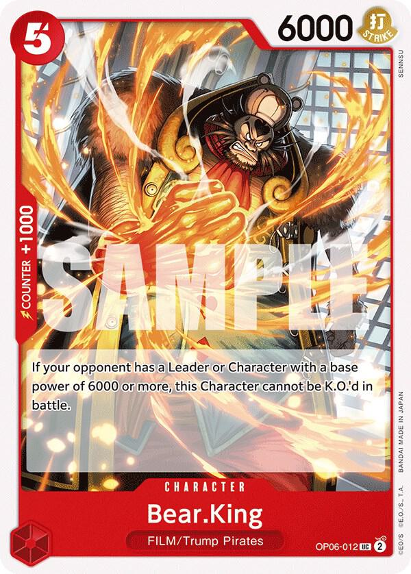Bear.King OP06-012 Uncommon Wings of the Captain One Piece Near Mint