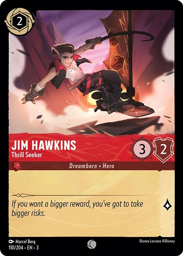 Jim Hawkins - Thrill Seeker 110/204 Common Into the Inklands Lorcana Near Mint