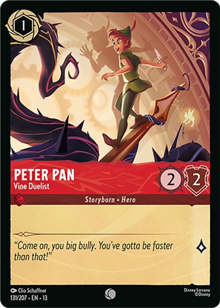 Peter Pan - Vine Duelist 131/204 Common Attack of the Vine! Lorcana Near Mint
