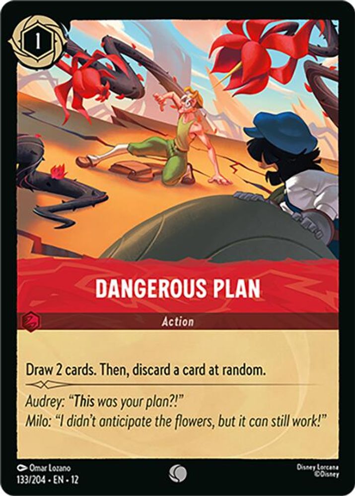 Dangerous Plan 133/204 Common Wilds Unknown Lorcana Near Mint