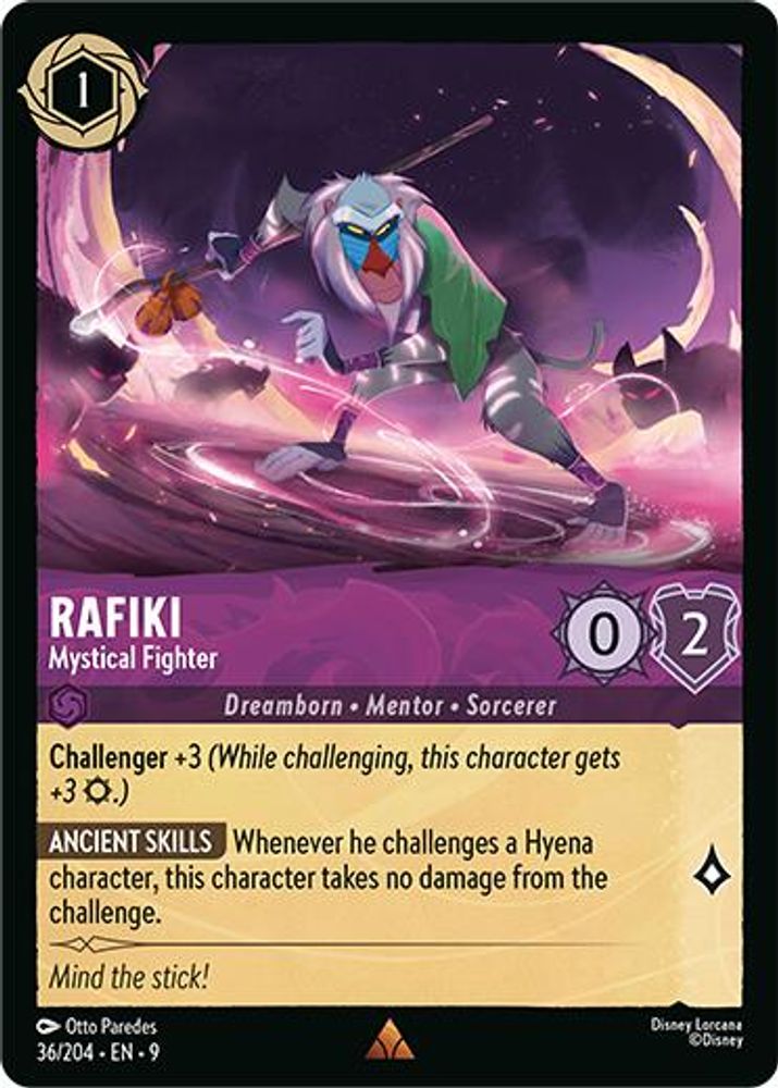 Rafiki - Mystical Fighter 36/204 Rare Fabled Lorcana Near Mint