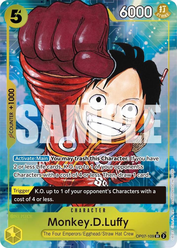 Monkey.D.Luffy (109) (Parallel) OP07-109 500 Years in the Future One Piece Foil NM
