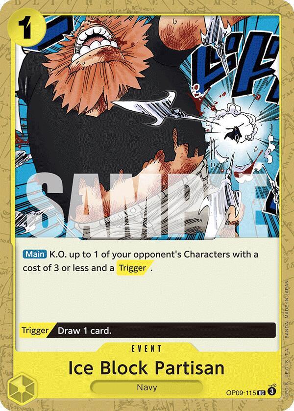 Ice Block Partisan OP09-115 Uncommon Emperors in the New World One Piece NM