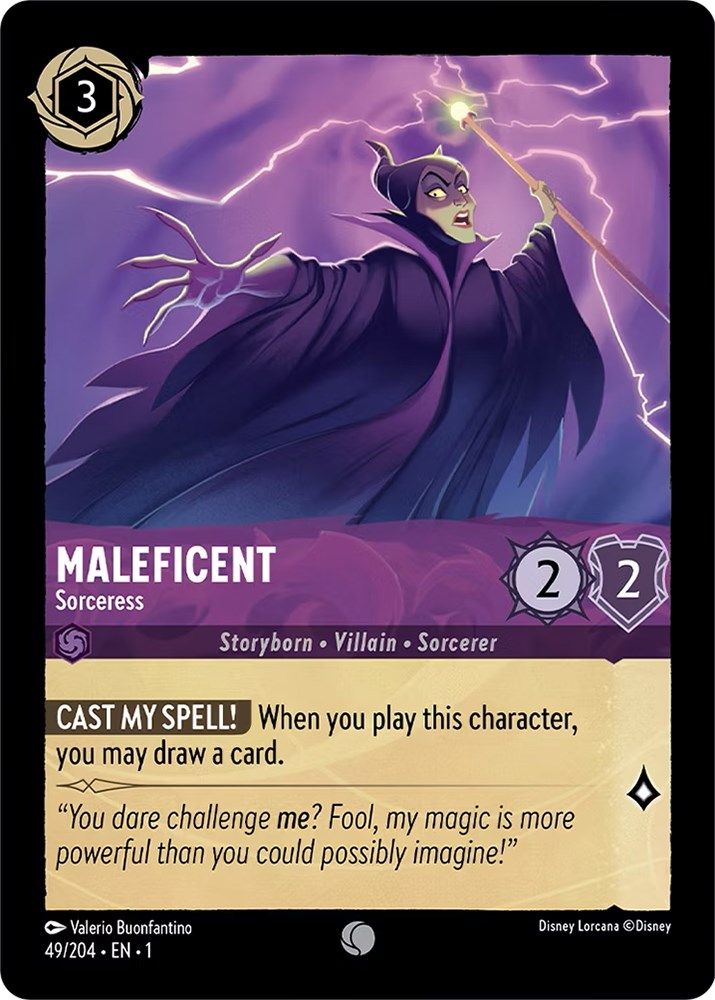 Maleficent - Sorceress 49/204 Common The First Chapter Lorcana Near Mint