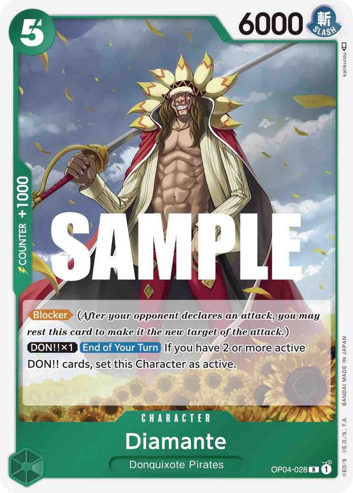 Diamante OP04-028 Rare Kingdoms of Intrigue One Piece Foil Near Mint