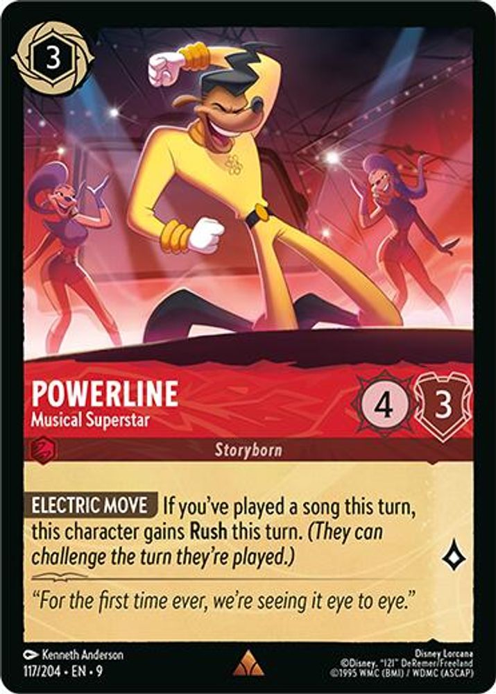Powerline - Musical Superstar 117/204 Rare Fabled Lorcana Near Mint