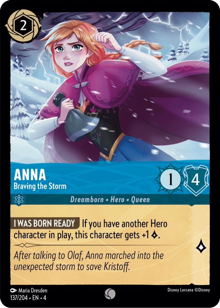 Anna - Braving the Storm 137/204 Common Ursula's Return Lorcana Near Mint