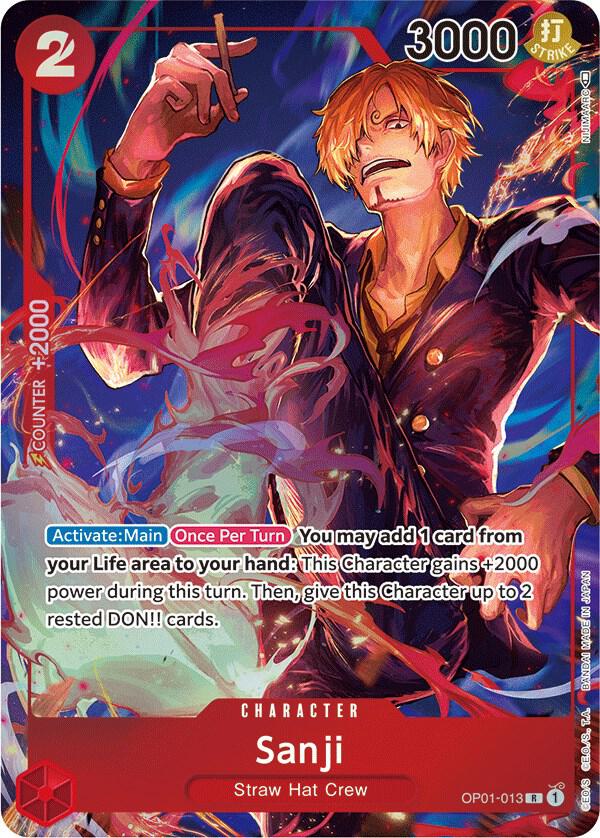 Sanji (Parallel) OP01-013 Rare Romance Dawn One Piece Foil Near Mint