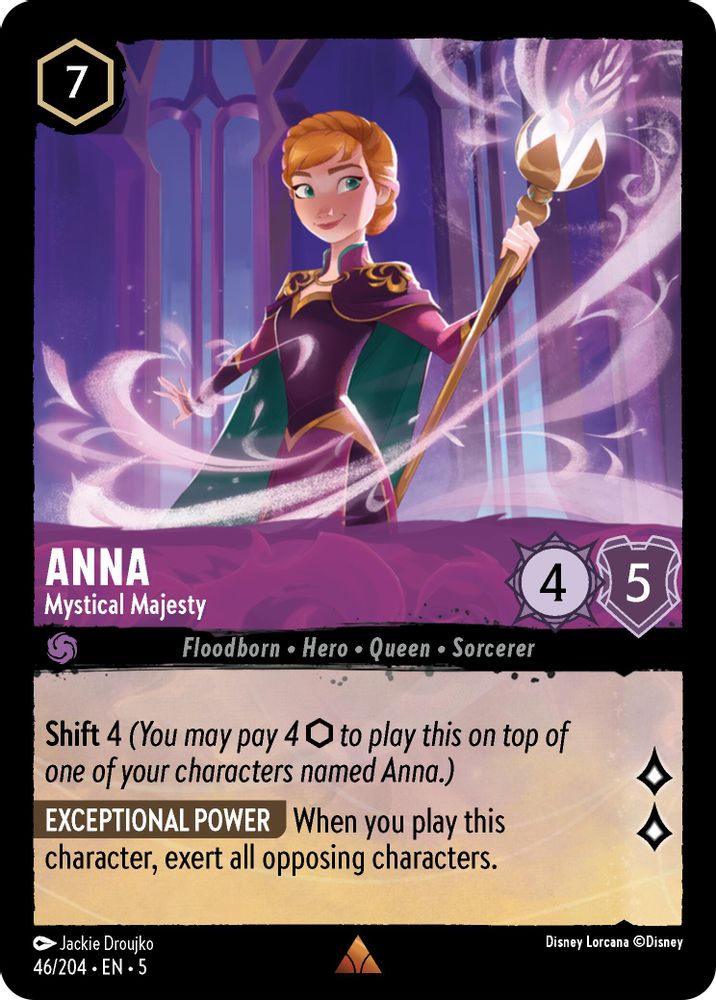 Anna - Mystical Majesty 46/204 Rare Shimmering Skies Lorcana Near Mint