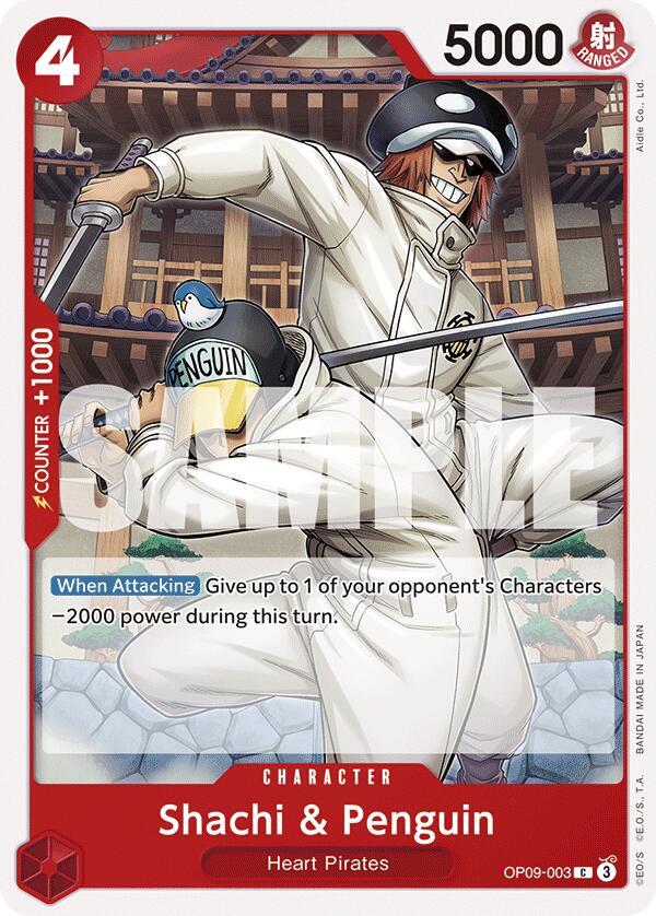 Shachi & Penguin OP09-003 Common Emperors in the New World One Piece Near Mint