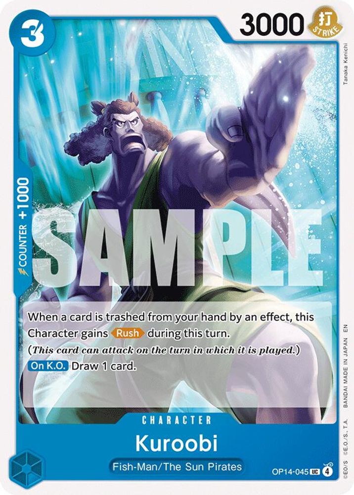 Kuroobi OP14-045 Uncommon The Azure Sea's Seven One Piece Near Mint