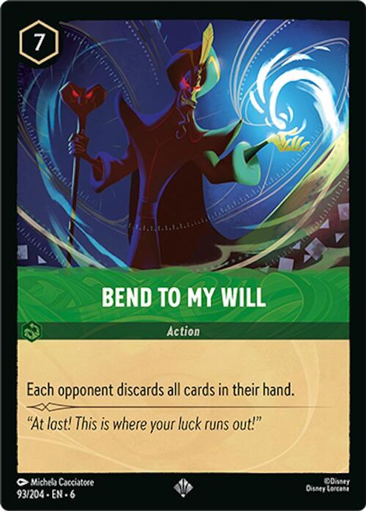 Bend to My Will 93/204 Super Rare Azurite Sea Lorcana Near Mint