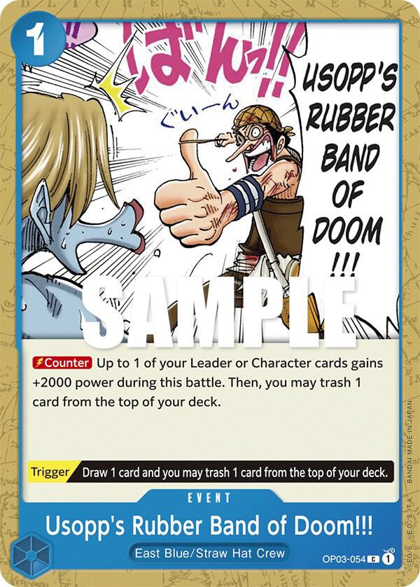 Usopp's Rubber Band of Doom!!! OP03-054 Common Pillars of Strength One Piece NM