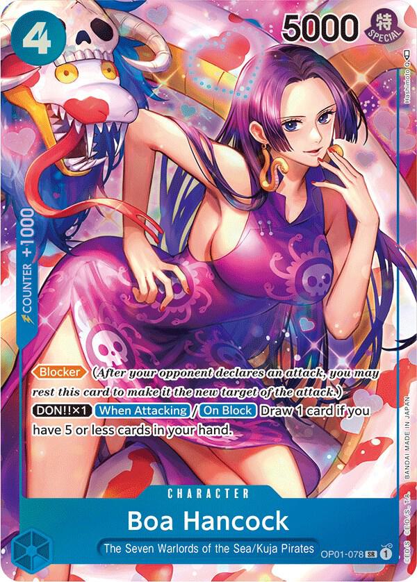 Boa Hancock (Parallel) OP01-078 Super Rare Romance Dawn One Piece Foil Near Mint