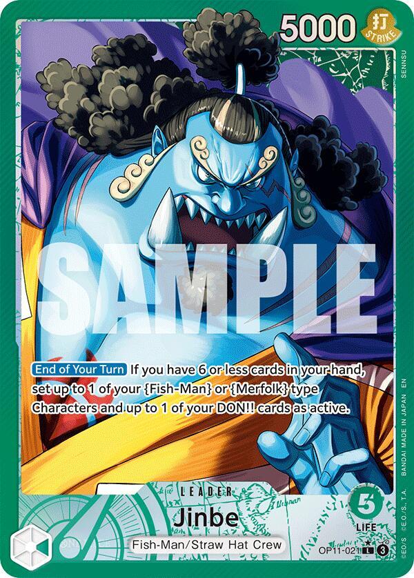 Jinbe (021) (Alternate Art) OP11-021 A Fist of Divine Speed One Piece Foil NM