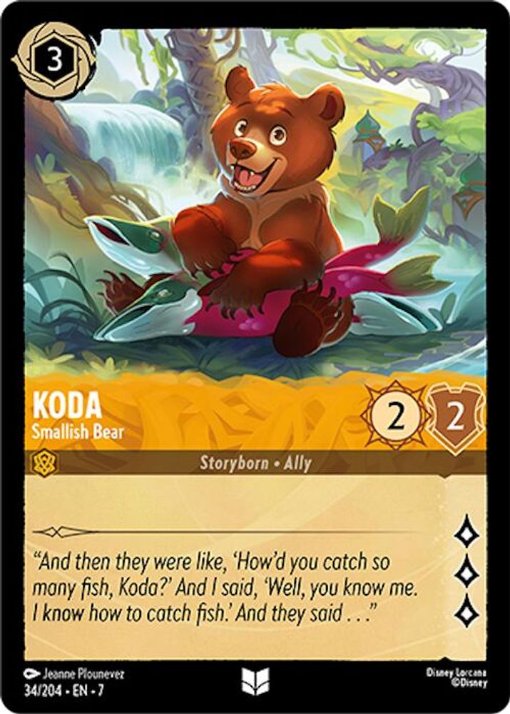 Koda - Smallish Bear 34/304 Uncommon Archazia's Island Lorcana Near Mint