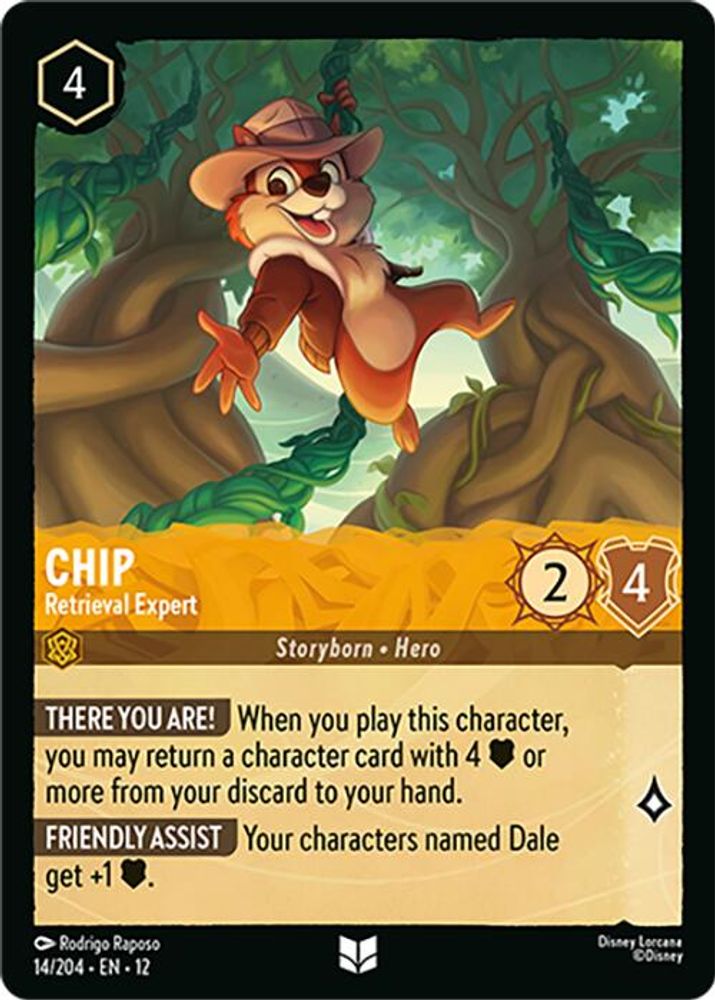 Chip - Retrieval Expert 14/204 Uncommon Wilds Unknown Lorcana Near Mint