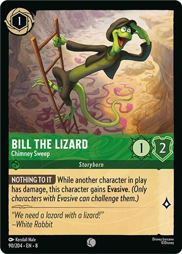 Bill the Lizard - Chimney Sweep 90/204 Common Reign of Jafar Lorcana Near Mint