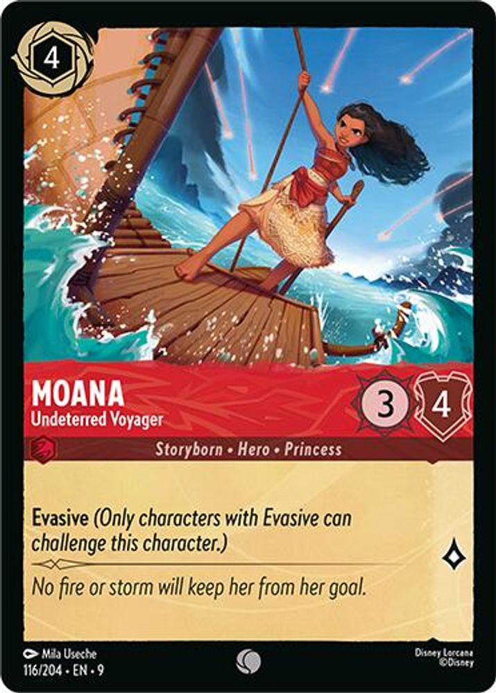Moana - Undeterred Voyager 116/204 Common Fabled Lorcana Near Mint