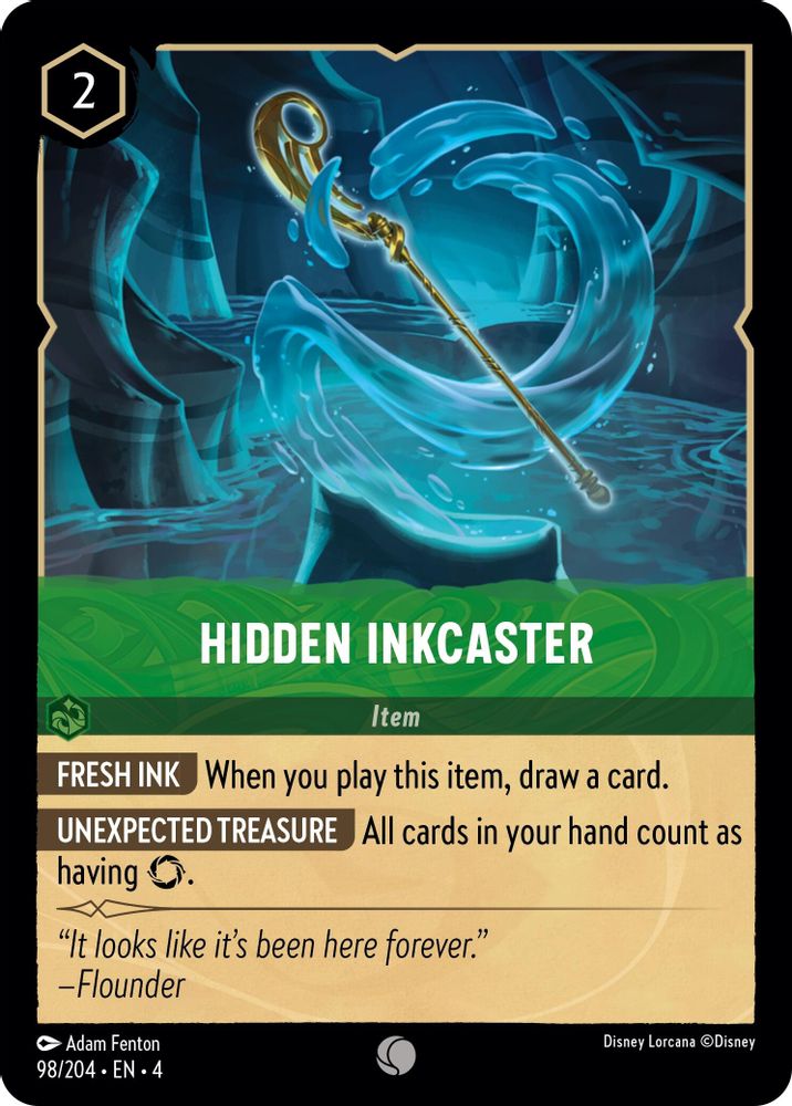 Hidden Inkcaster 98/204 Common Ursula's Return Lorcana Near Mint