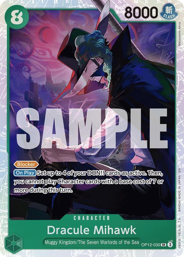 Dracule Mihawk OP12-030 Super Rare Legacy of the Master One Piece Foil Near Mint