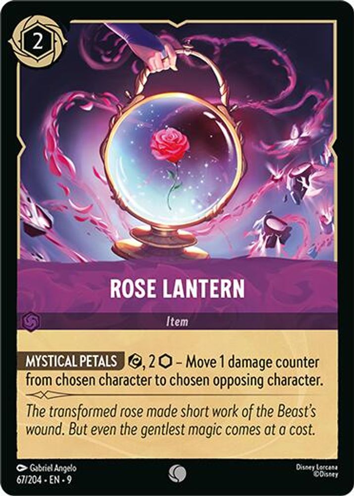 Rose Lantern 67/204 Common Fabled Lorcana Near Mint