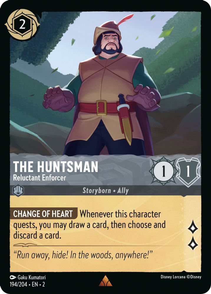 The Huntsman - Reluctant Enforcer 194/204 Rare Rise of the Floodborn Lorcana NM