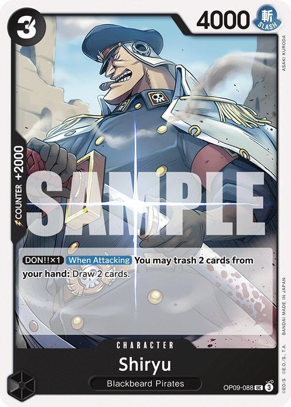 Shiryu OP09-088 Uncommon Emperors in the New World One Piece Near Mint