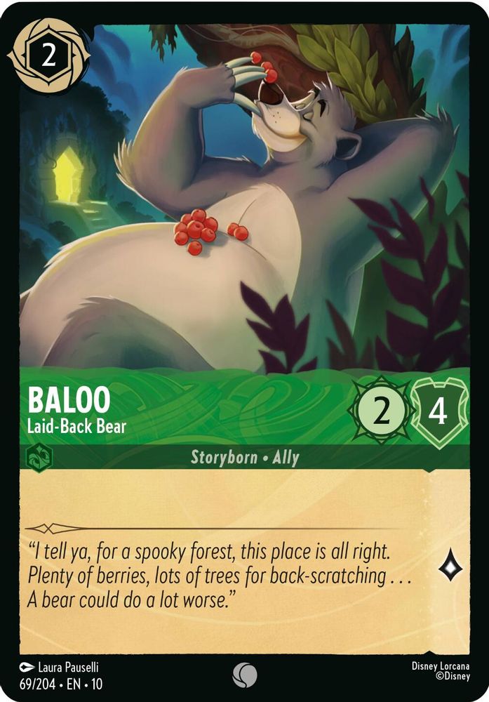 Baloo - Laid-Back Bear 69/204 Common Whispers in the Well Lorcana Near Mint