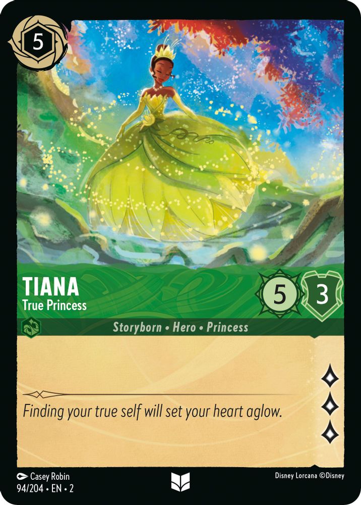 Tiana - True Princess 94/204 Uncommon Rise of the Floodborn Lorcana Near Mint