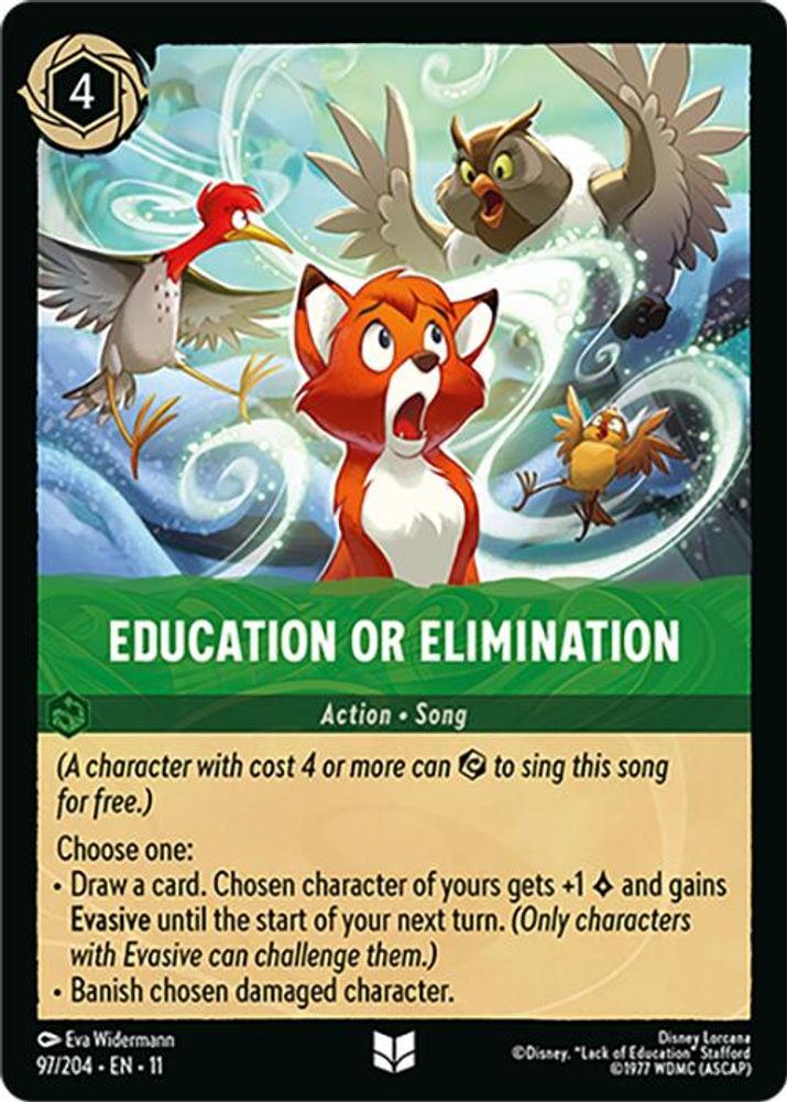 Education or Elimination 97/204 Uncommon Winterspell Lorcana Near Mint