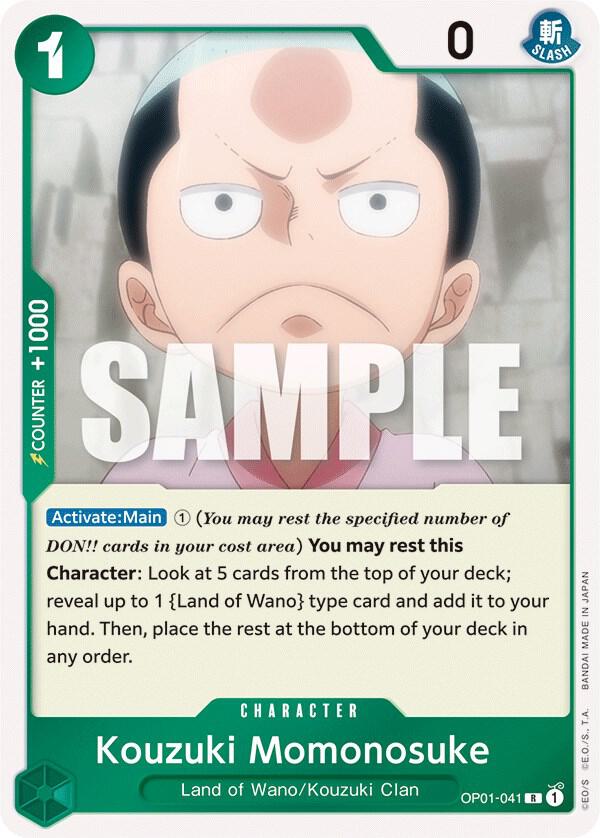 Kouzuki Momonosuke OP01-041 Rare Romance Dawn One Piece Foil Near Mint