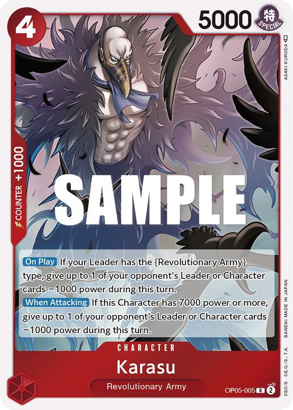 Karasu OP05-005 Rare Awakening of the New Era One Piece Foil Near Mint