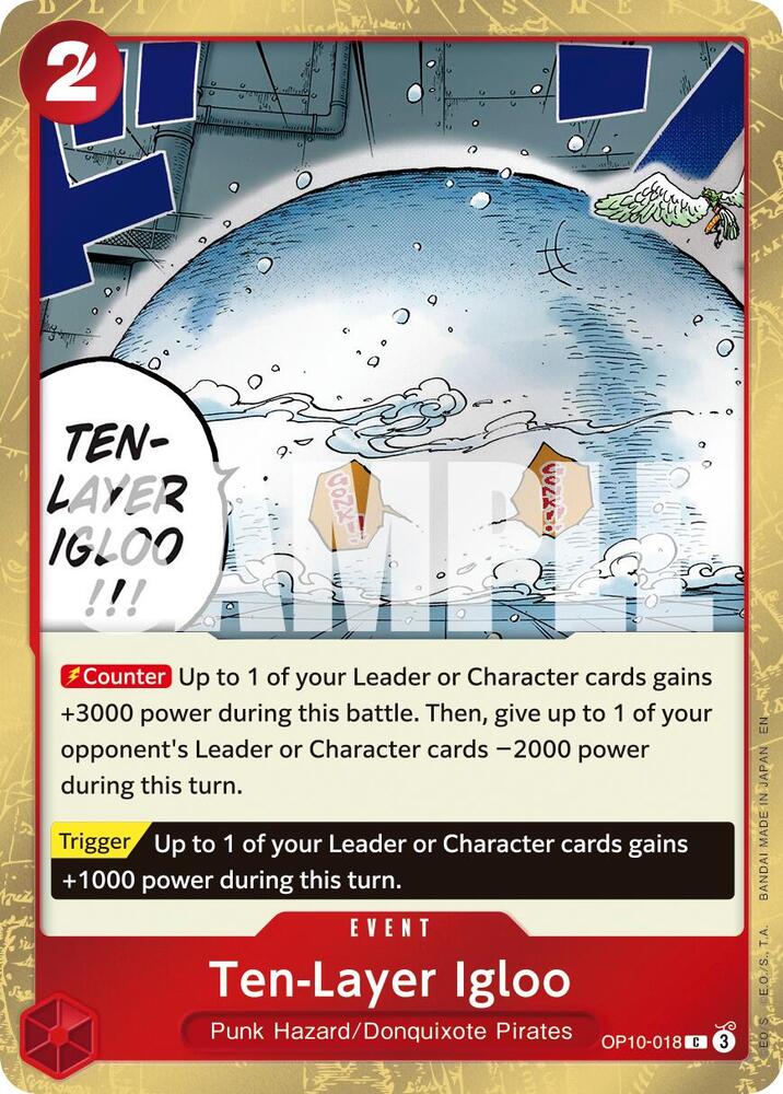 Ten-Layer Igloo (Pirate Foil) OP10-018 Premium Booster -The Best- Vol. 2 One Piece NM