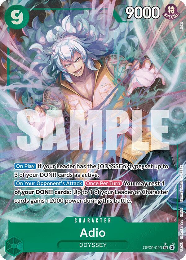 Adio (Parallel) OP09-023 Super Rare Emperors in the New World One Piece Foil NM