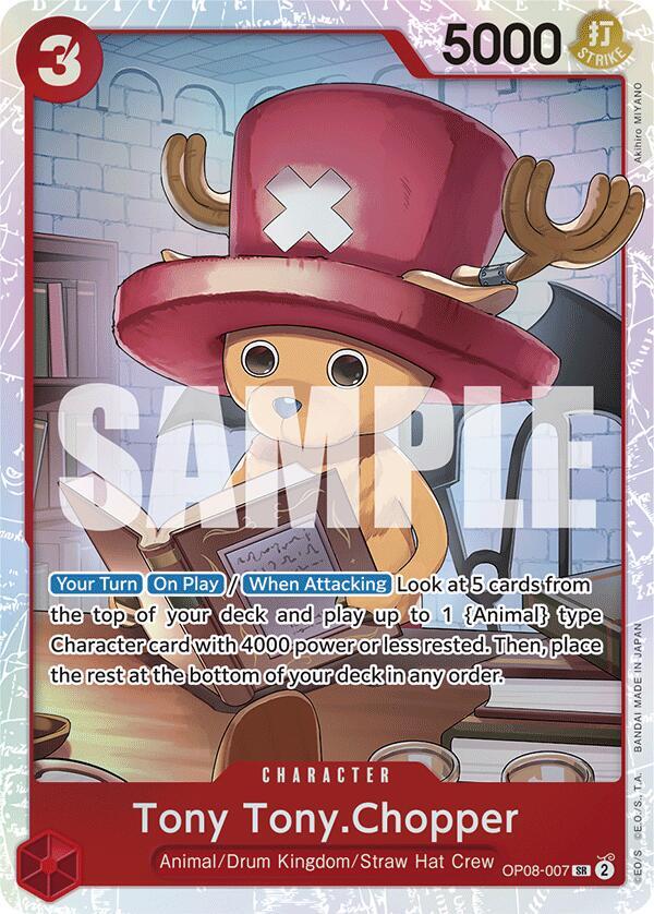 Tony Tony.Chopper (007) OP08-007 Super Rare Two Legends One Piece Foil Near Mint