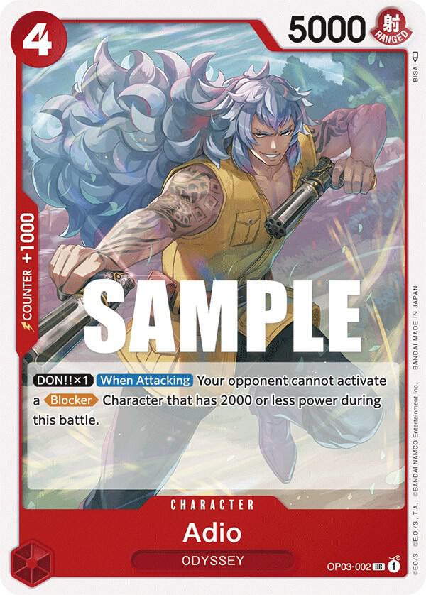 Adio OP03-002 Uncommon Pillars of Strength One Piece Near Mint