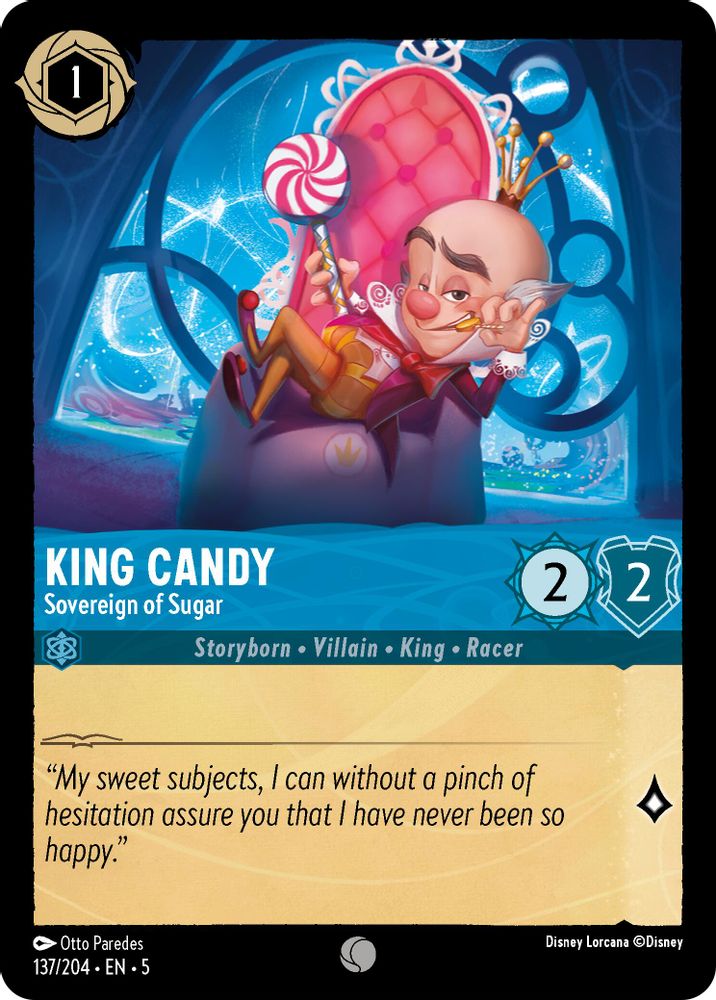 King Candy - Sovereign of Sugar 137/204 Common Shimmering Skies Lorcana NM