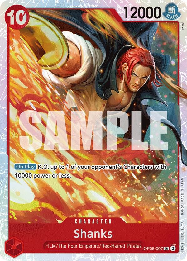 Shanks OP06-007 Super Rare Wings of the Captain One Piece Foil Near Mint